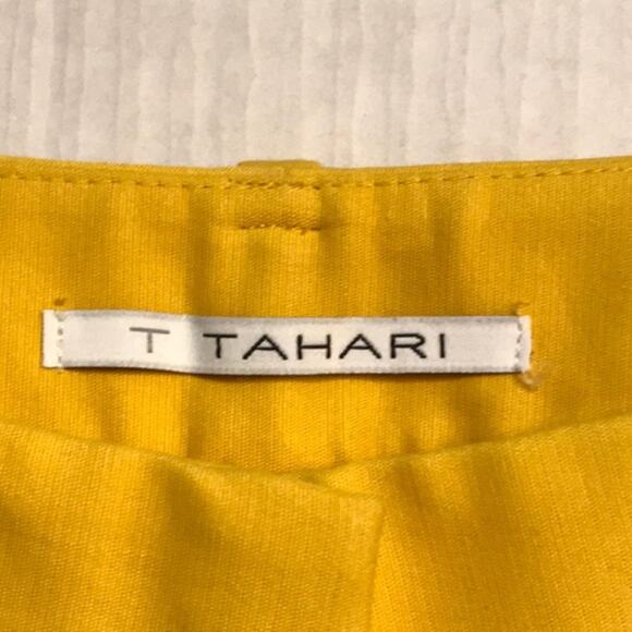 T Tahari Sunflower Straight Crop Trouser Size 2 Preppy Rainbow Dopamine Classic - Picture 5 of 8